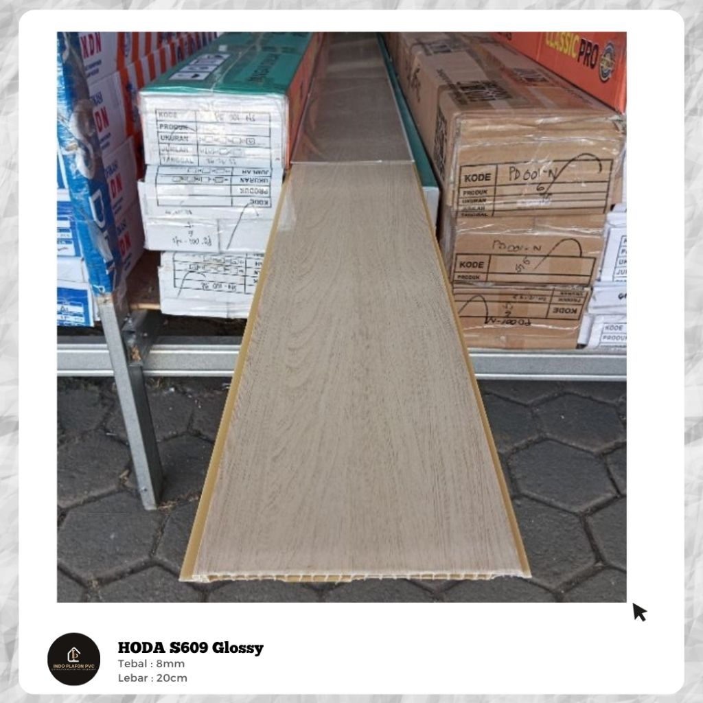 Plafon PVC Serat kayu Hoda S609 (perlembar)