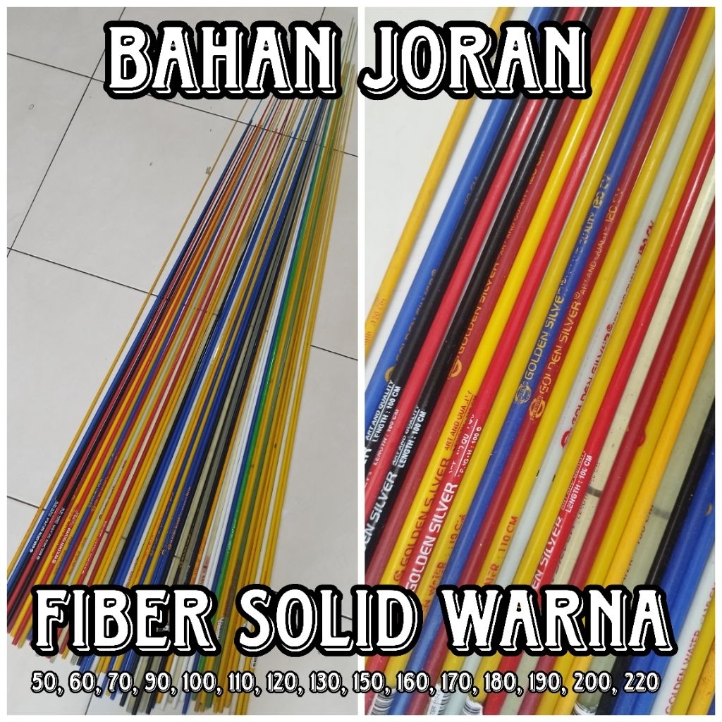 *Fiber Solid Bahan Joran Fiber Warna Murah