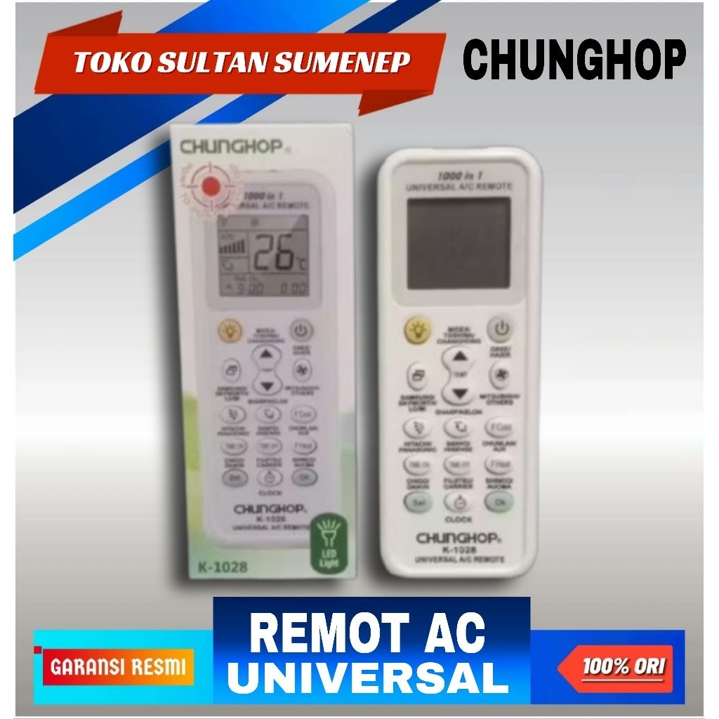 REMOT REMOTE AC UNIVERSAL CHUNGHOP