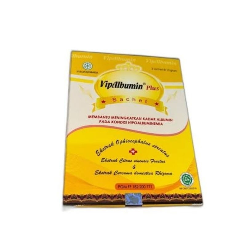 Vipalbumin Plus Serbuk Box isi 3 Sachet - Ekstrak Ikan Gabus Albumin [Tembalang]