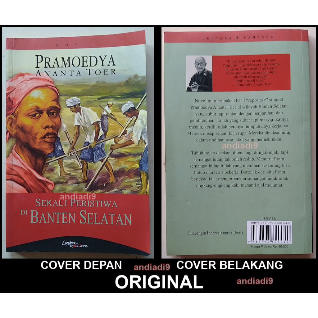 BUKU SEKALI PERISTIWA DI BANTEN SELATAN PRAMOEDYA ANANTA TOER ORIGINAL ASLI