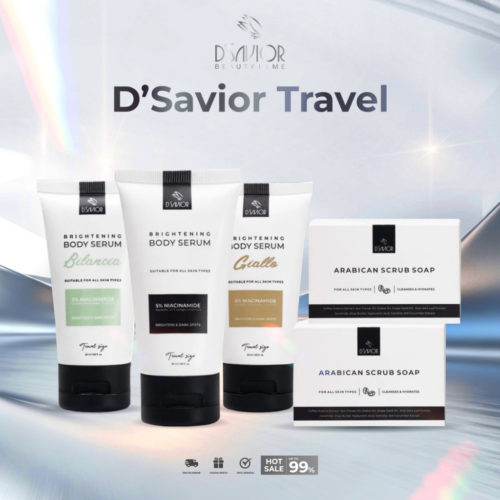 DSAVIOR PENCERAH BADAN MENGHILANGKAN DAKI MENCERAHKAN KULIT 5% NIACINAMIDE ORIGINAL COD