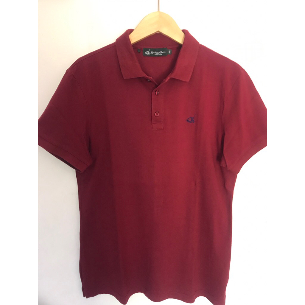 preloved polo club merah hati pekat