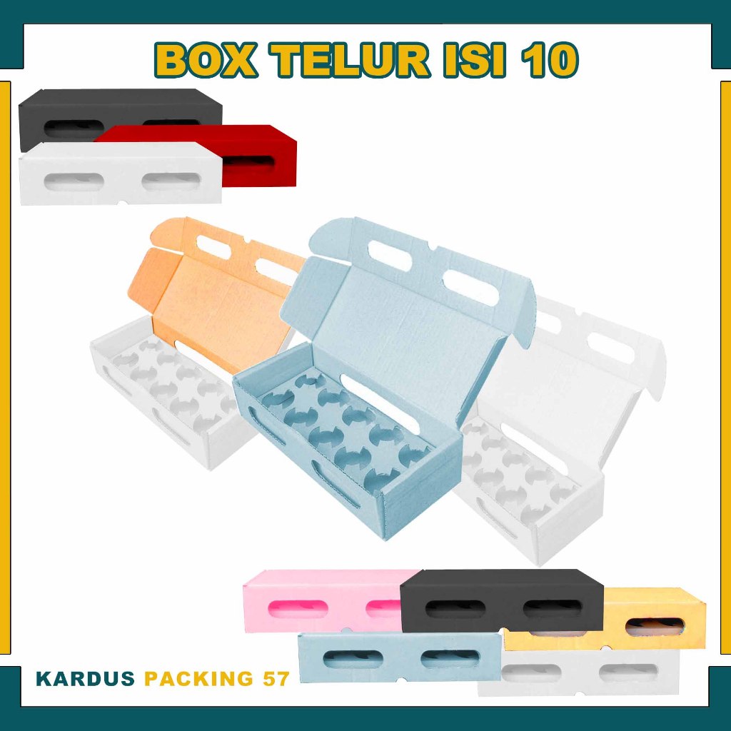 Box Telur isi 10/Kardus Polos/Tempat Telur/Kotak Telur