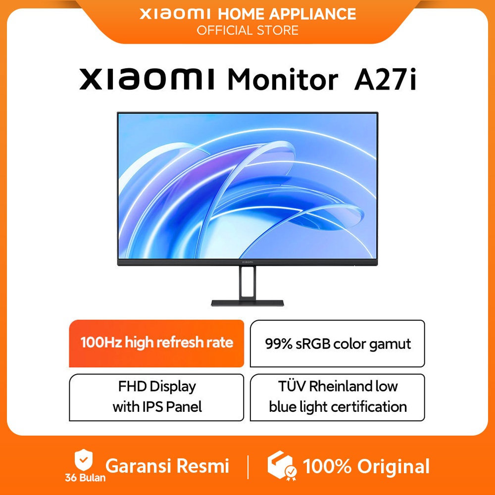 Xiaomi Monitor A27i | Panel IPS 100Hz FHD Monitor 27 Inch | Resmi 3 Tahun [ Official Store