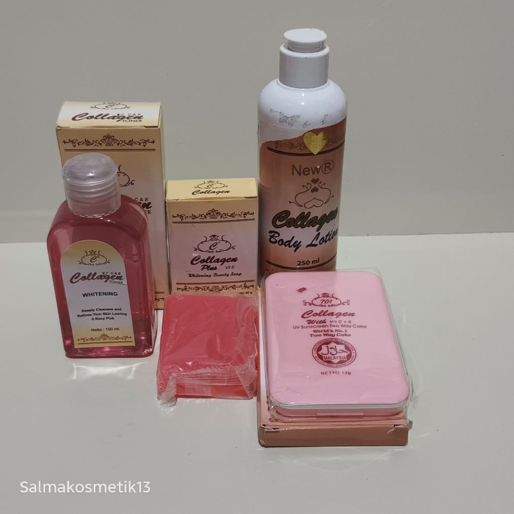 Paket Collagen 4In1 Original // sabun, toner, lotion, bedak twc