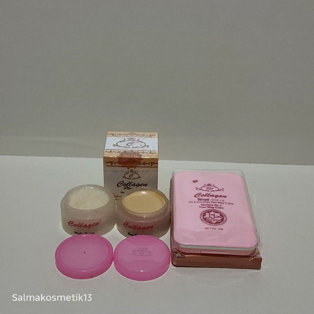 Paket Cream Collagen + Bedak Twc Whitening Original // paket cream+bedak