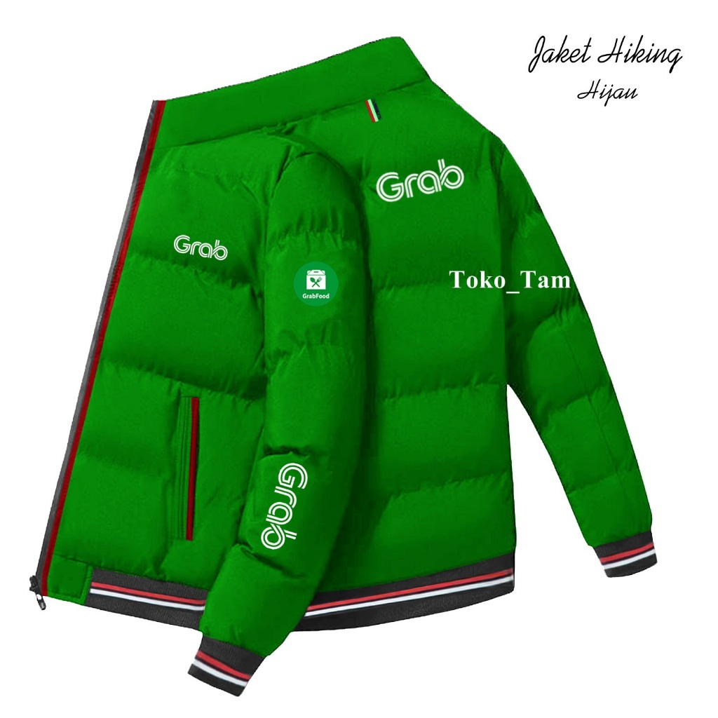 jaket bomber kasual driver ojol grab grabbike grabfood original murah jaket taslan distro grab grabb