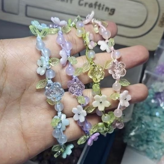 gelang manik-manik bunga sakura