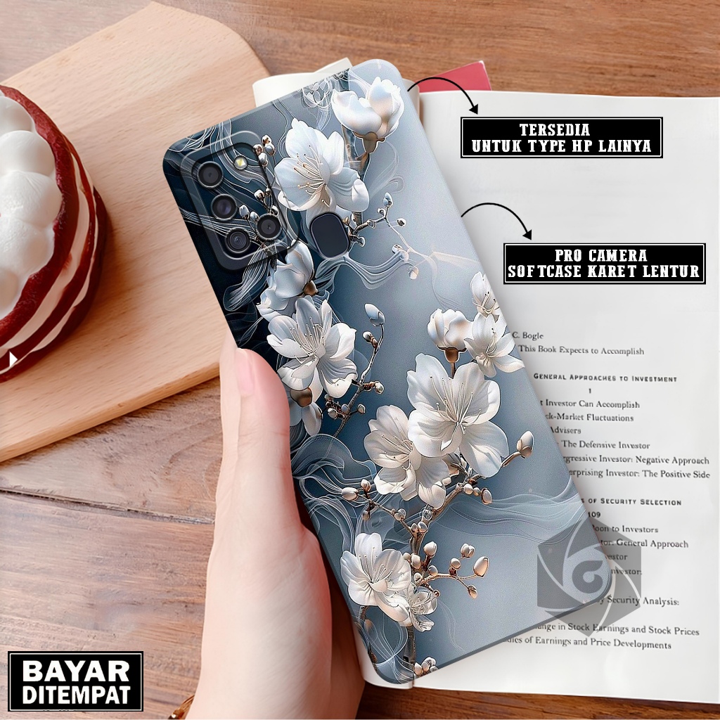Softcase SAMSUNG GALAXY A21S - Fashion Case Bunga - Case SAMSUNG GALAXY A21S - Pro Camera - Kesing S