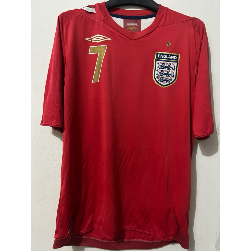 Jersey Timnas Inggris Away 2006-2008 Original David Beckham Size M