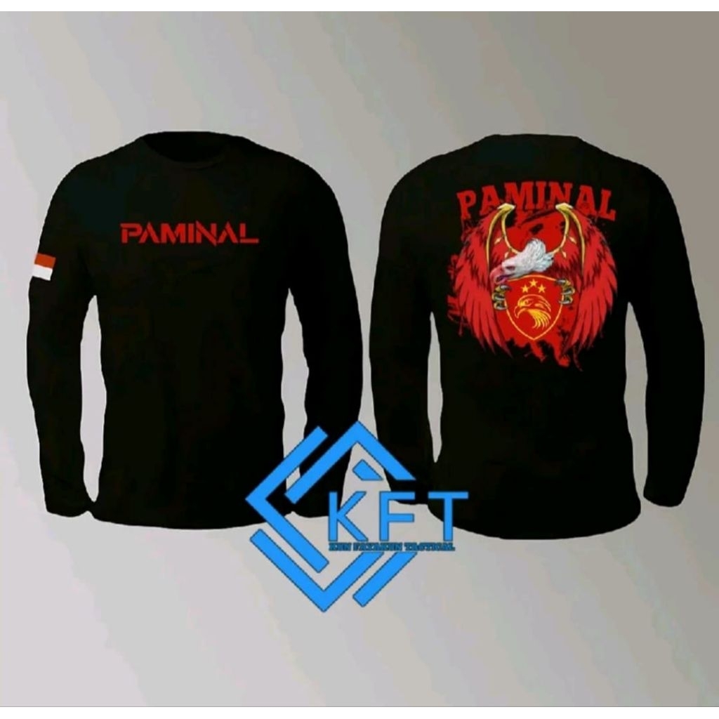 Kaos Lengan Panjang Paminal Desain Merah