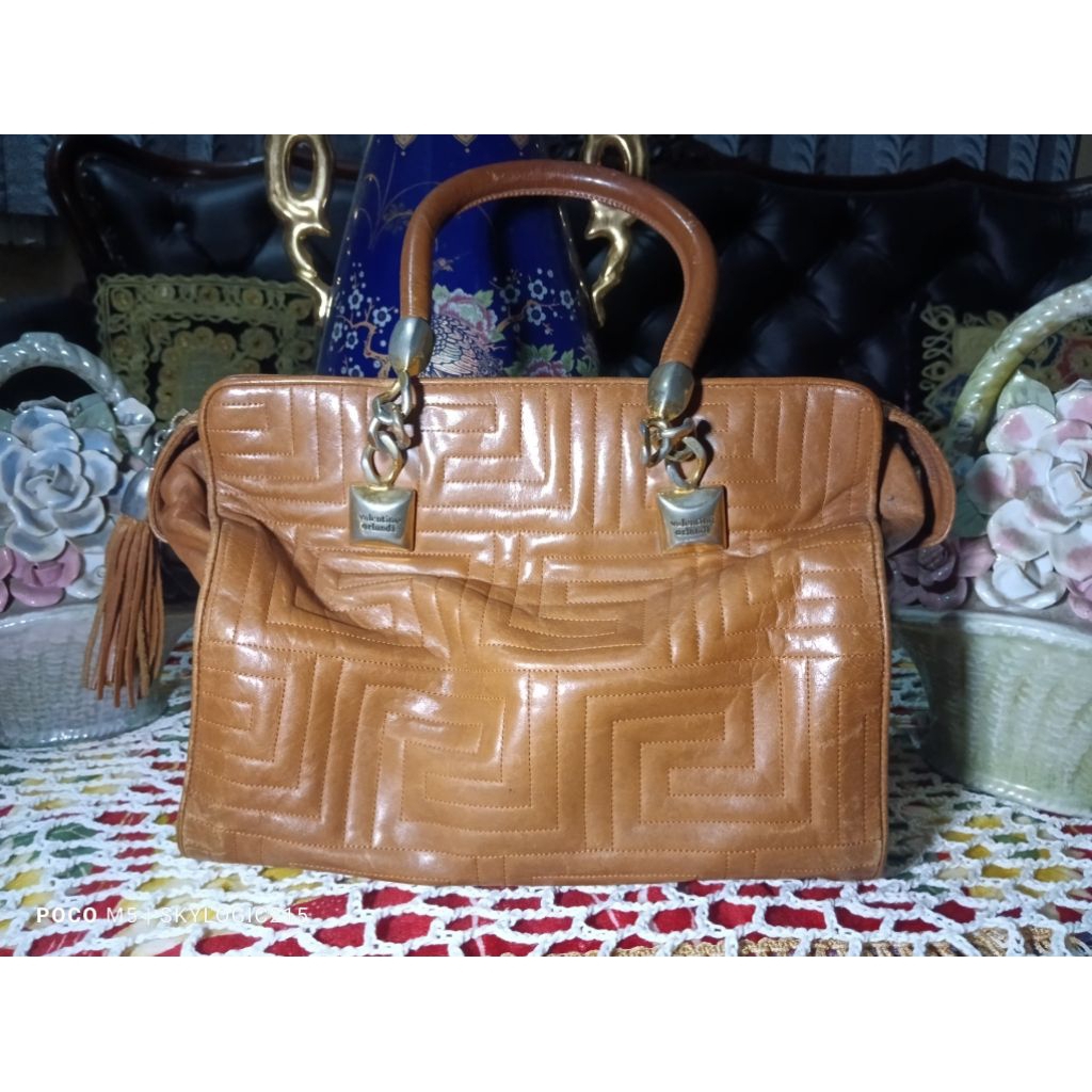 Tas Wanita Kulit Asli Valentino Orlandi Original Made In Italy Limited Edition (Free Gift)