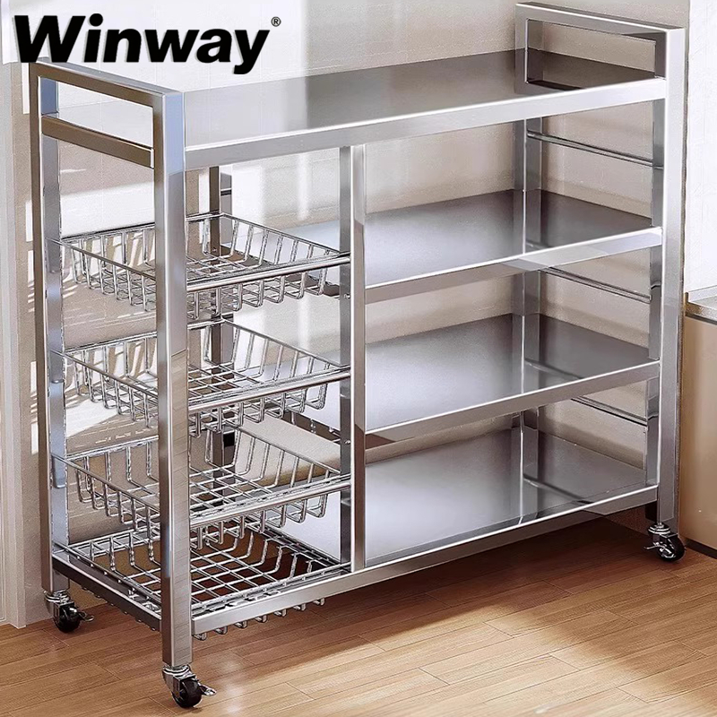 Rak Oven Microwave Rak Dapur 5 Susun Minimalis Rak Dapur Microwave Stainless Steel Rak Susun Dapur M