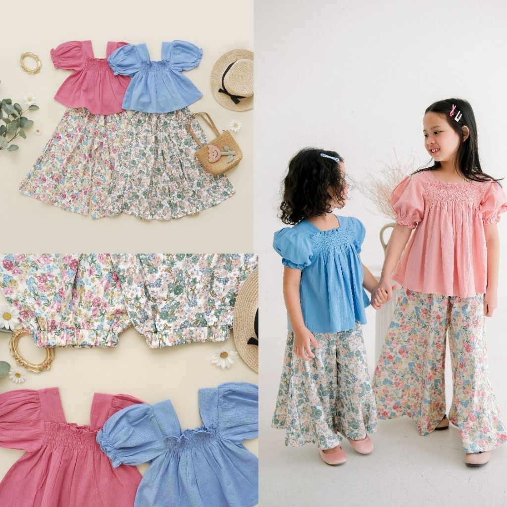 LITTLE CAIM - Fresia Collote Set setelan perempuan baju anak perempuan setelan anak cewek setelan an