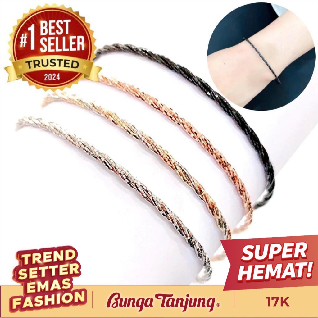 GELANG CHOKER ELEZTRA - EMAS 17K - BUNGA TANJUNG
