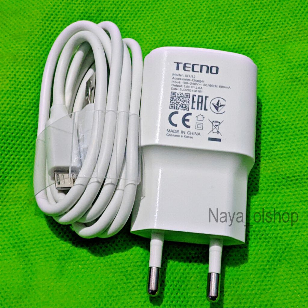 Charger Tecno 2Amper Original Usb Micro Fastcharging Asli Copotan kabel adaptor