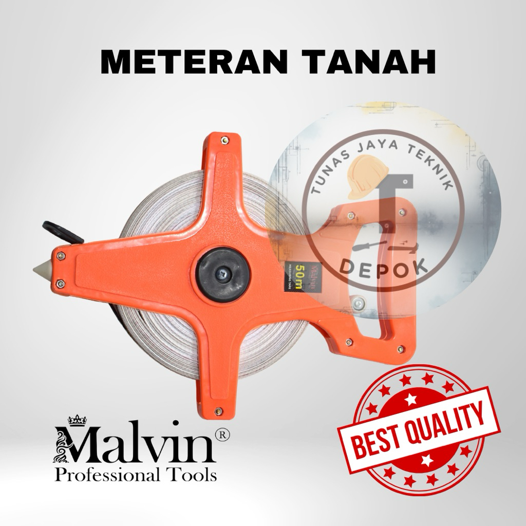 Meteran tanah malvin panjang 50meter 100meter