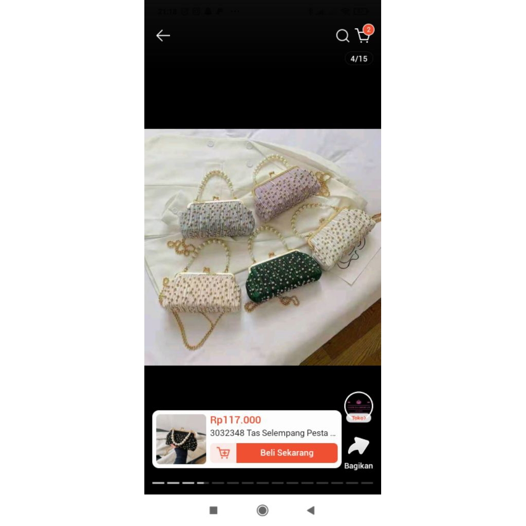 tas pesta mutiara bag pearl