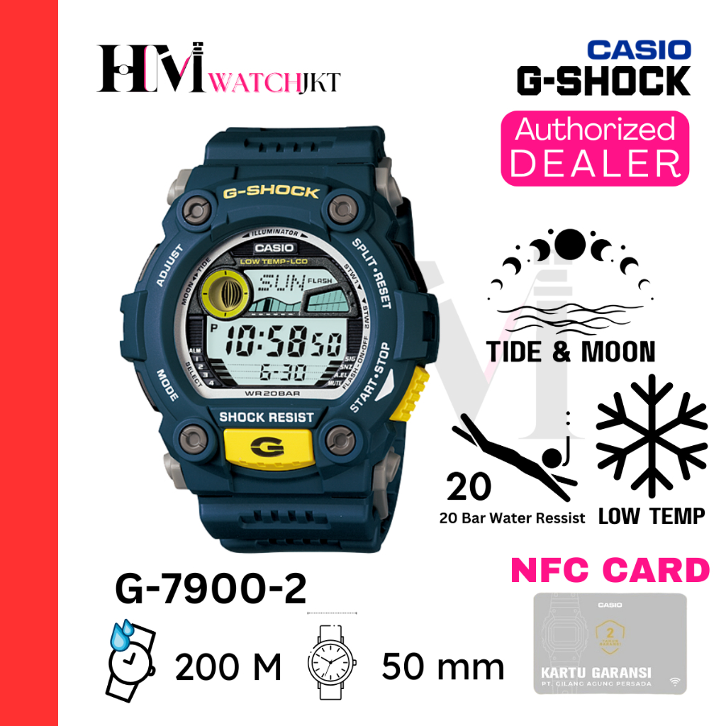 CASIO G-SHOCK G-7900-2DR Jam Tangan Pria Original Digital Antiair G-7900-2 G-7900 G7900