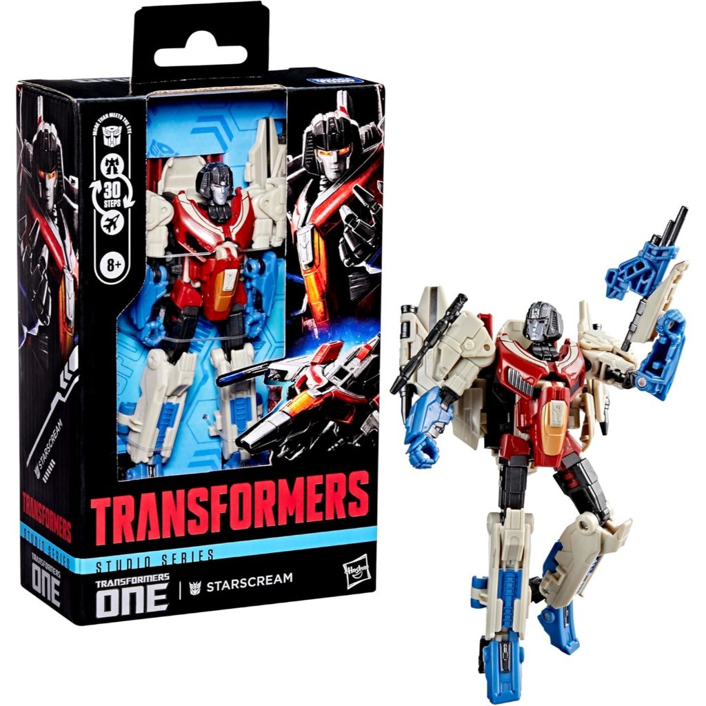 TRANSFORMERS STUDIO SERIES DELUXE CLASS ONE STARSCREAM, 4.5-INCH CONVERTING ACTION FIGURE, ROBOT
