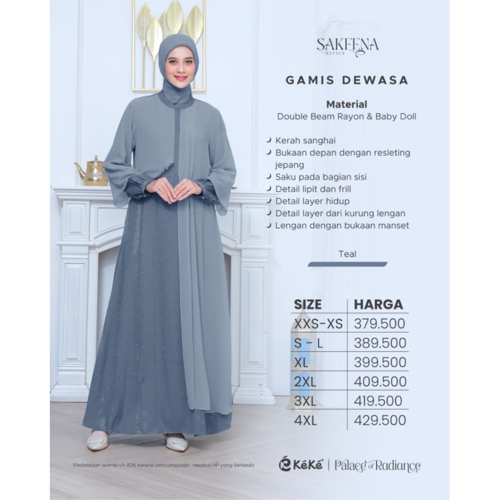 GAMIS SAKEENA BY KEKE, SARIMBIT SAKEENA KEKE GAMIS DEWASA, GAMIS DEWASA SARIMBIT SAKEENA BY KEKE