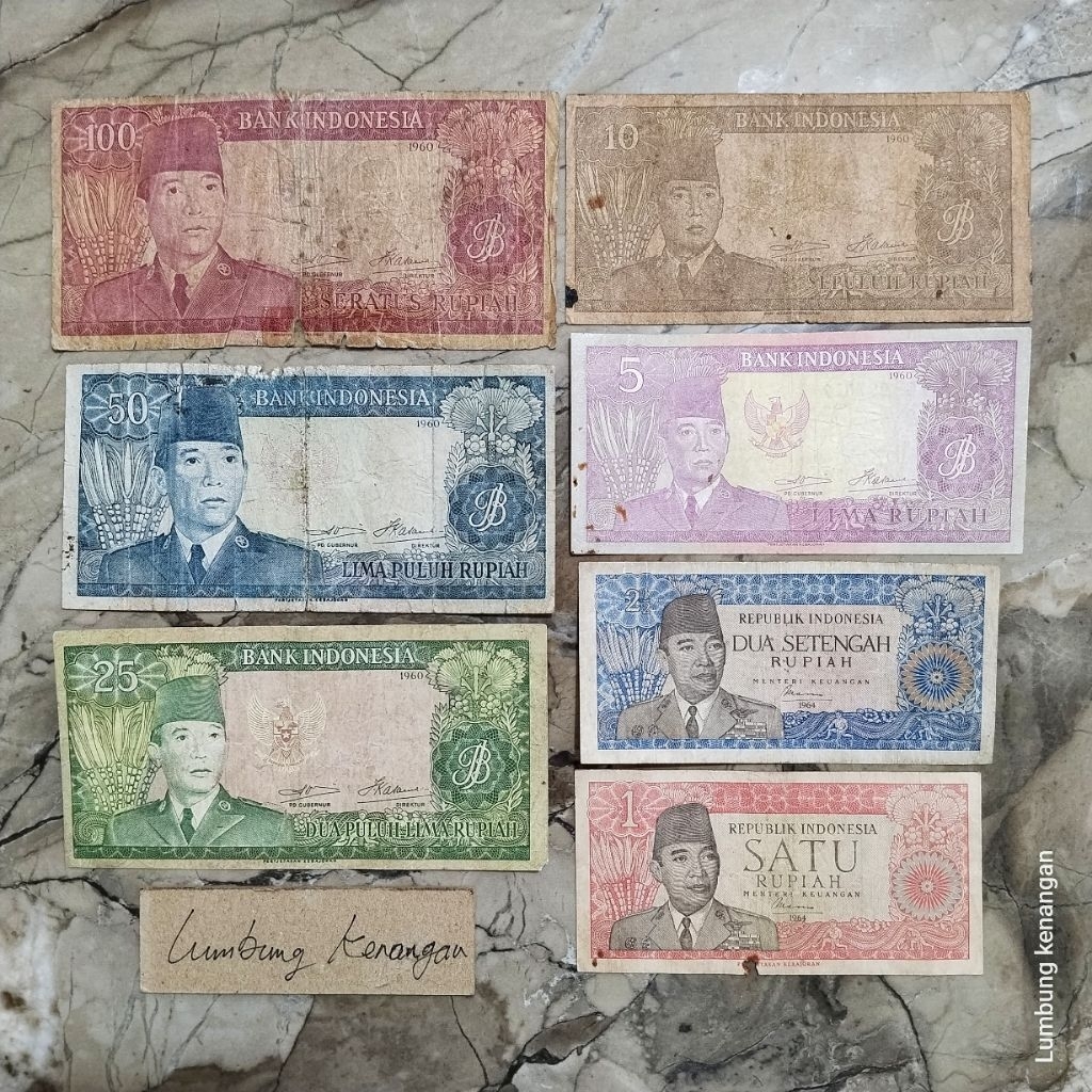 uang kuno seri sukarno set
