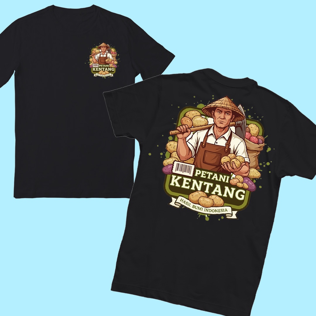 Kaos Petani Kentang Indonesia Kaos Keren Kaos Oblong Kaos Petani Muda Kaos Murah Kaos Distro Viral