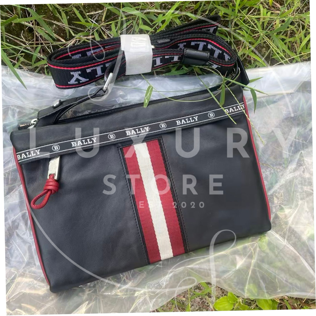 LUXURY STORE Tas Bally Harvey Strap Slingbag Bally Pria Crossbody Bag Original