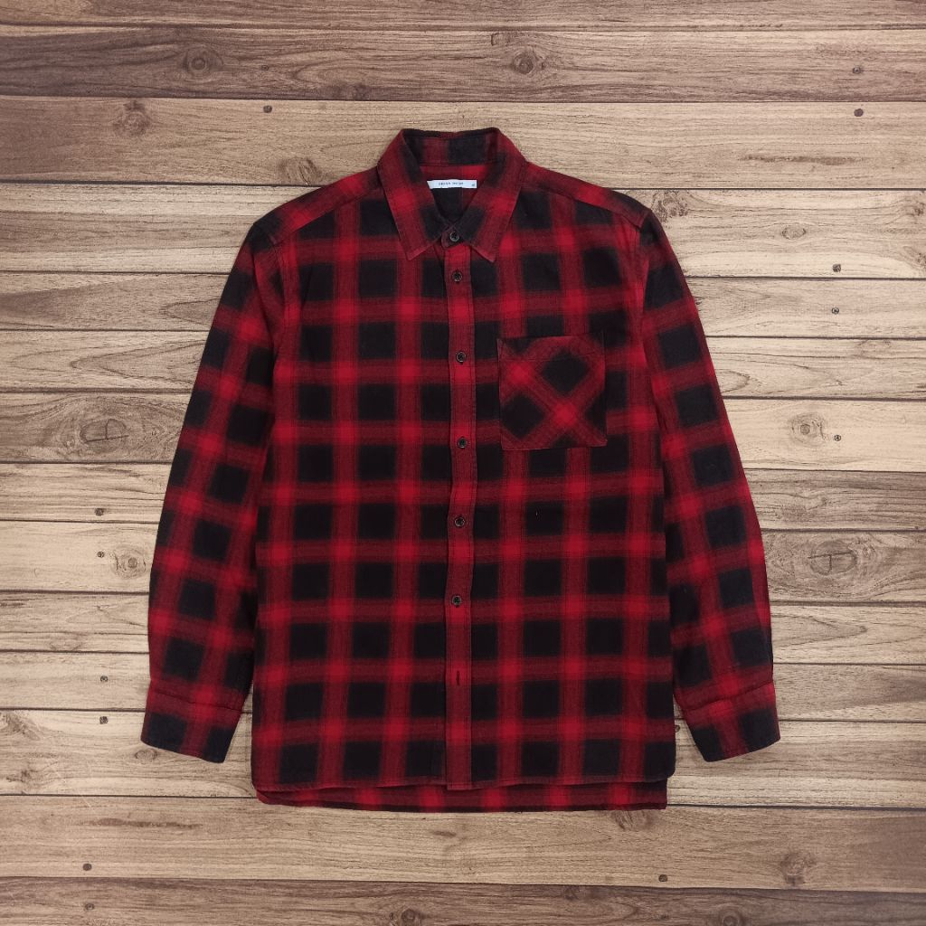 (Preloved) Kemeja Pria Flannel Design United Lengan Panjang | Size XL