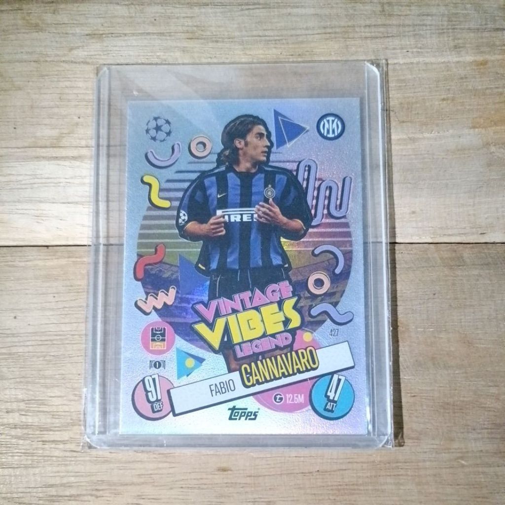 Kartu Bola Topps Match Attax Fabio Cannavaro Inter Milan