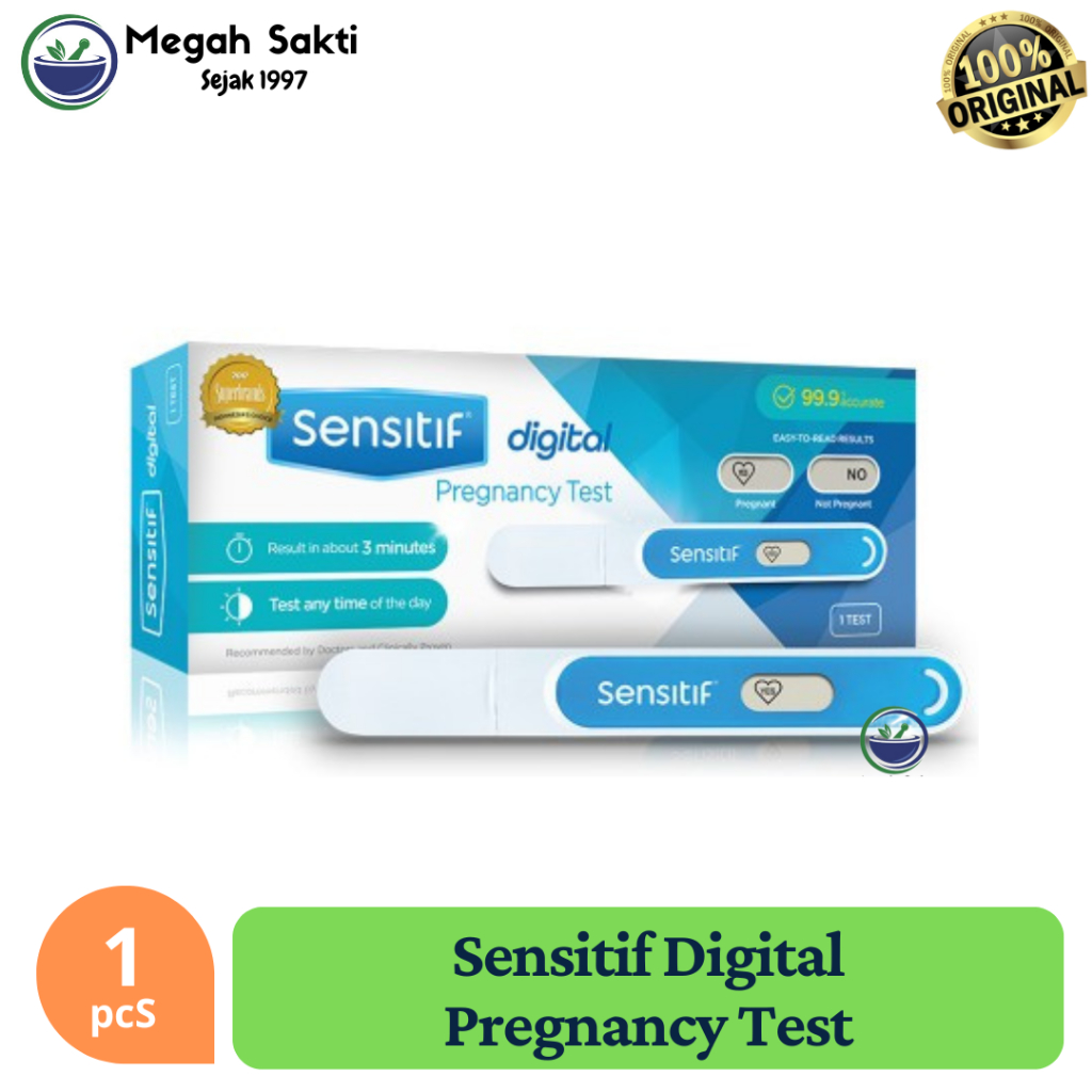 Megah Sakti - Sensitif Digital Multi Use Pregnancy Test Isi 3 Pcs - Testpack Digital