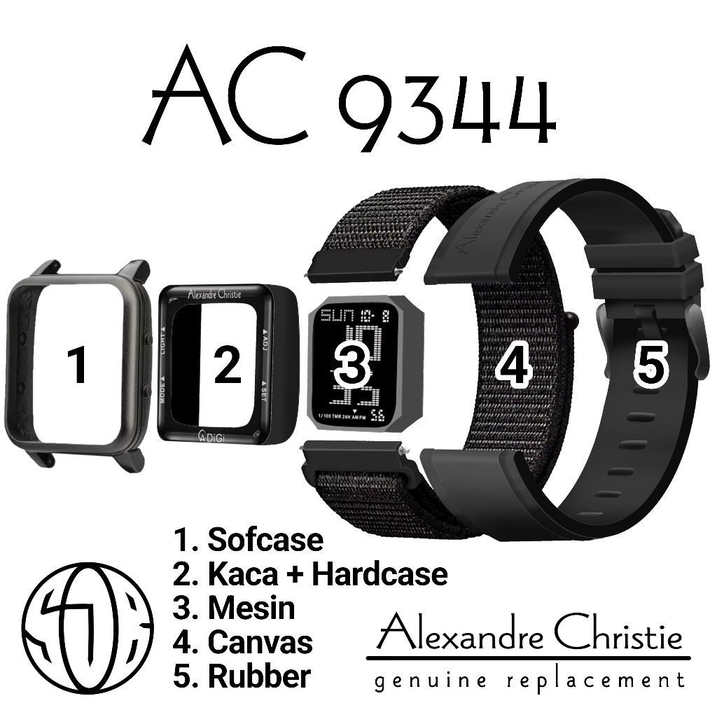 SOFT CASE / RUBBER / CANVAS / KACA AC9344MH AC9344M AC9344 9344 9344M 9344MH Alexandre Christie ORIG