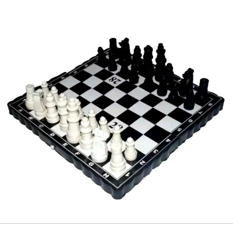 Papan Catur Lipat Plastik Kayu Ukuran 28 32 36 40 50 Standar Umum dan Mainan Kecil Magnet