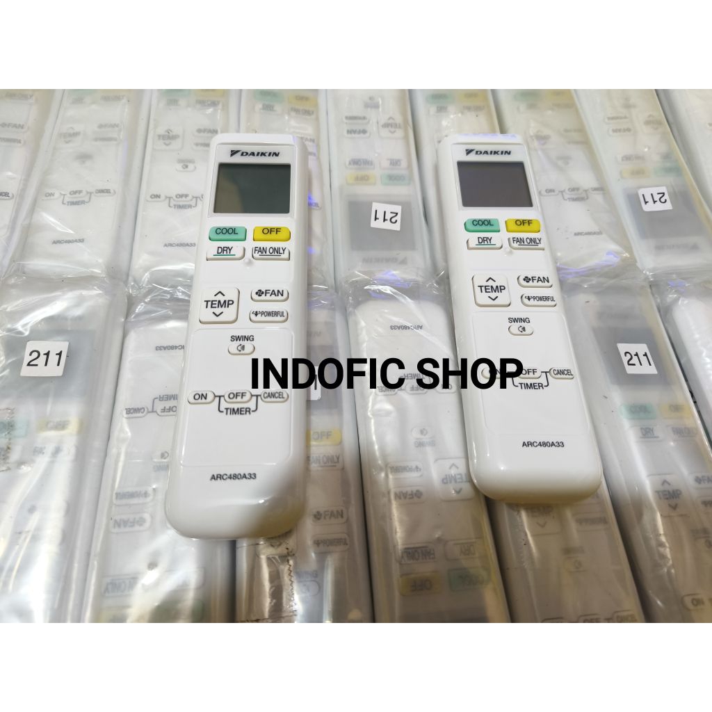 REMOTE AC DAIKIN ARC480A33 ORIGINAL DAIKIN FTC15NV14 FTC25NV14 FTC35NV14