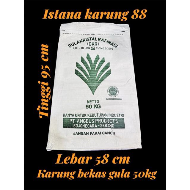 KARUNG BEKAS GULA 50KG BERBAGAI MACAM MERK