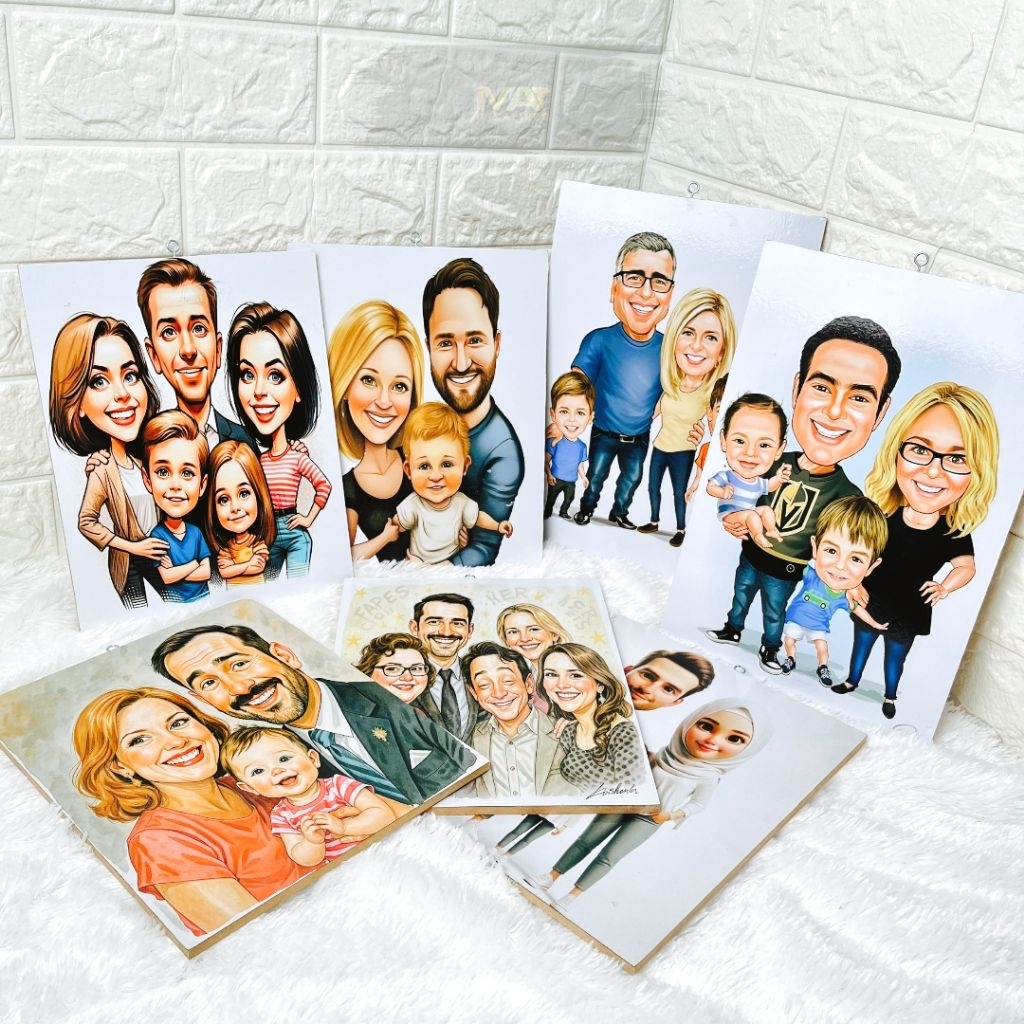 Cetak Foto Jadi Karikatur 10 R | Free Bingkai MDF dan Jasa Editor