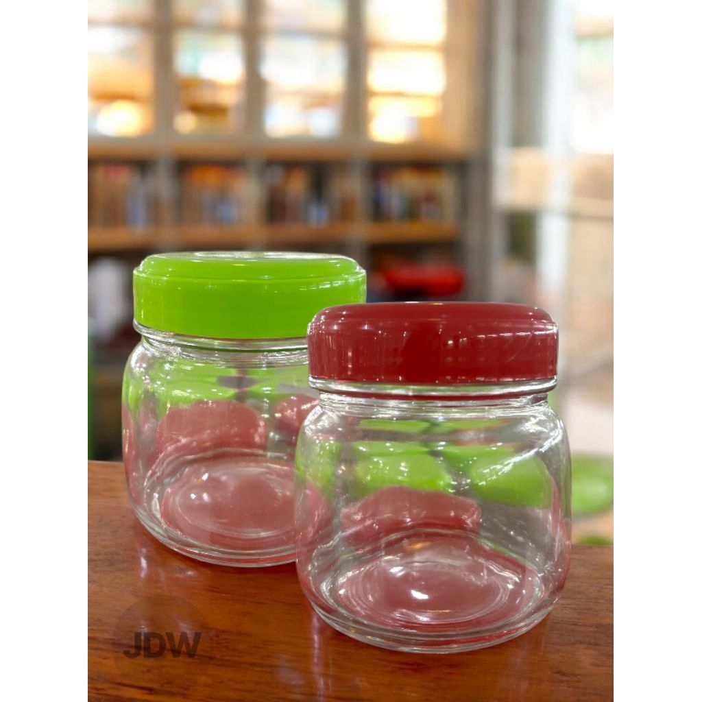 Toples kaca tutup plastik || Toples untuk tempat kopi, gula dan teh || Toples serba guna