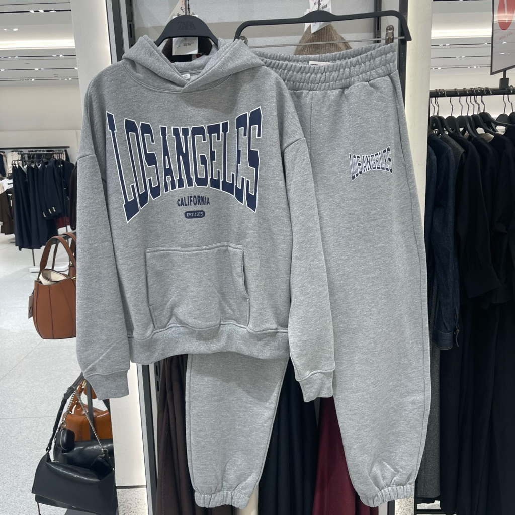 Hoodie Varsity Set ZARA Women jastip (jasa titip)