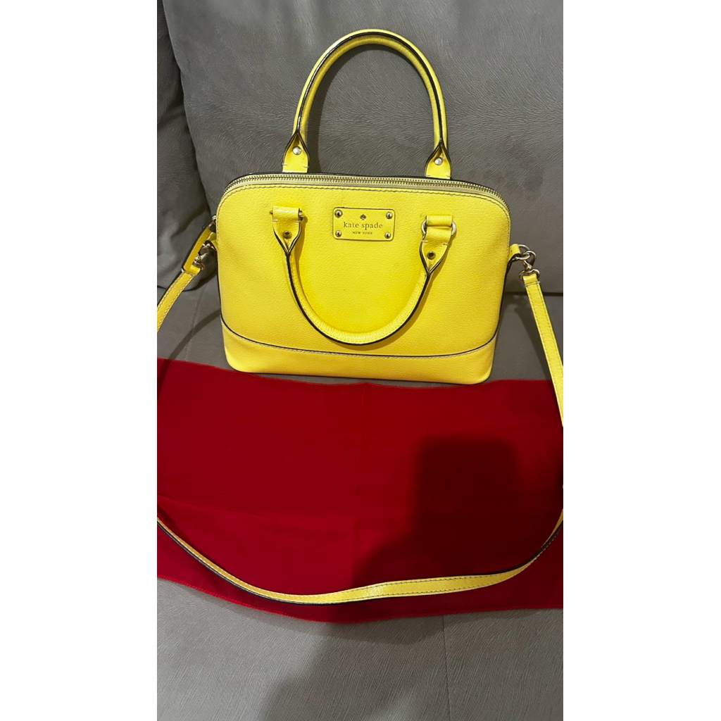 preloved tas katespade lemon sling bag