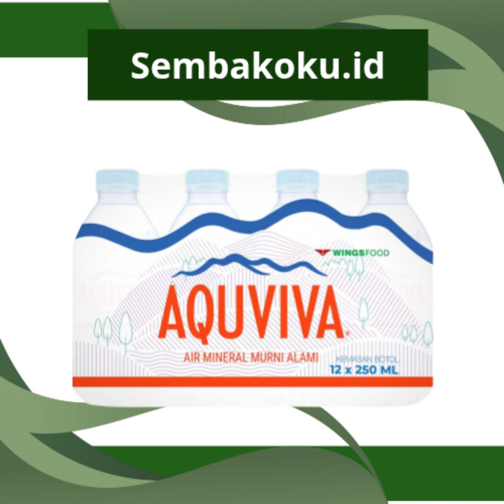 AIR PUTIH AQUVIVA BOTOL 250ML 1 SLOP ISI 12