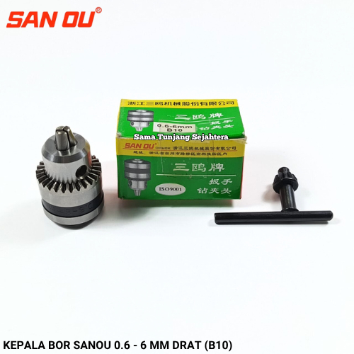 KEPALA BOR SANOU 0.6 - 6 MM DRAT (B10) (BOR TANGAN)