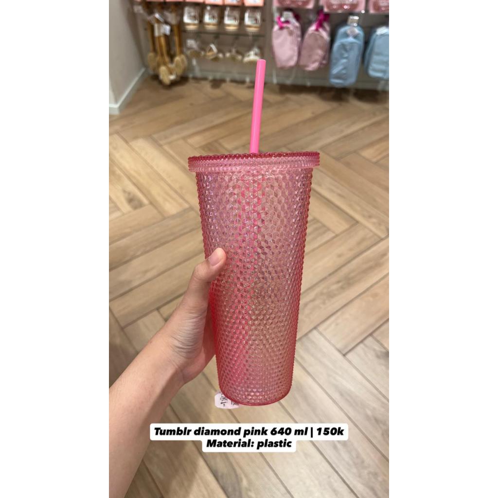 Jastip Flying Tiger By Lutido | Tumbler Diamond Pink 640 ml with straw