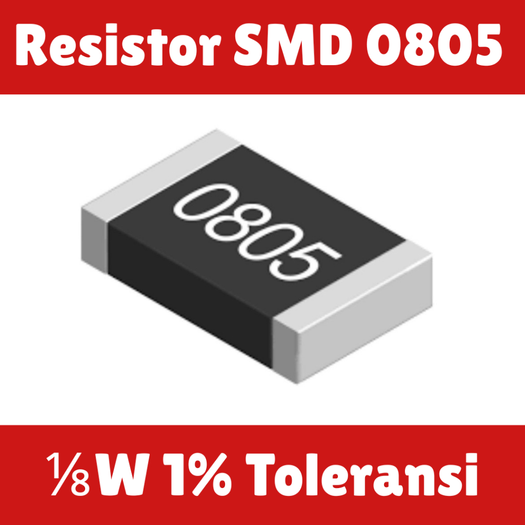 10pcs Resistor SMD 0805 100 Kilo K 100K Ohm Toleransi 1% tolerance 1 %