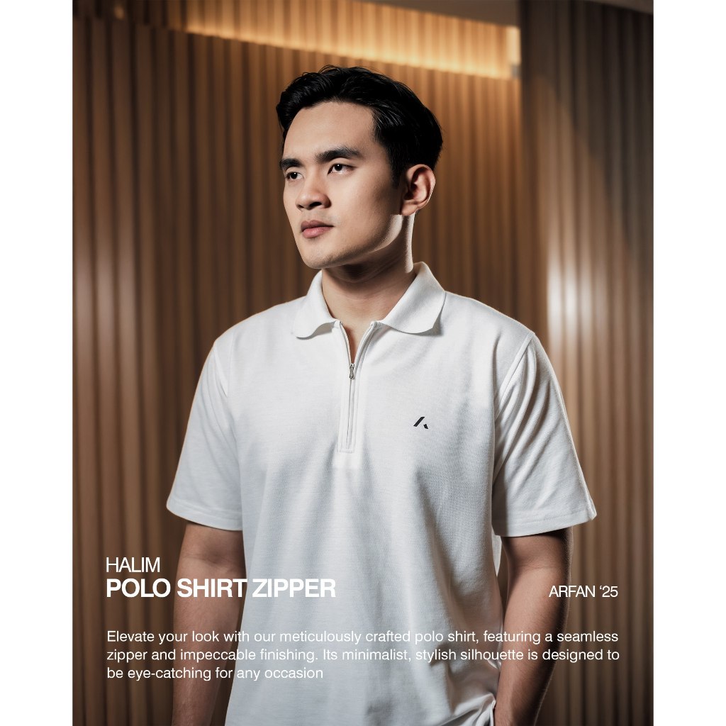 HALIM POLO ZIPPER TERBARU [ ARFAN ] | KAOS PRIA DEWASA PREMIUM | POLO BASIC UKURAN M-XXL