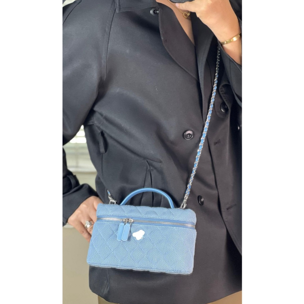 Cotty - Tas CBNE wanita denim Case blue jeans PHW