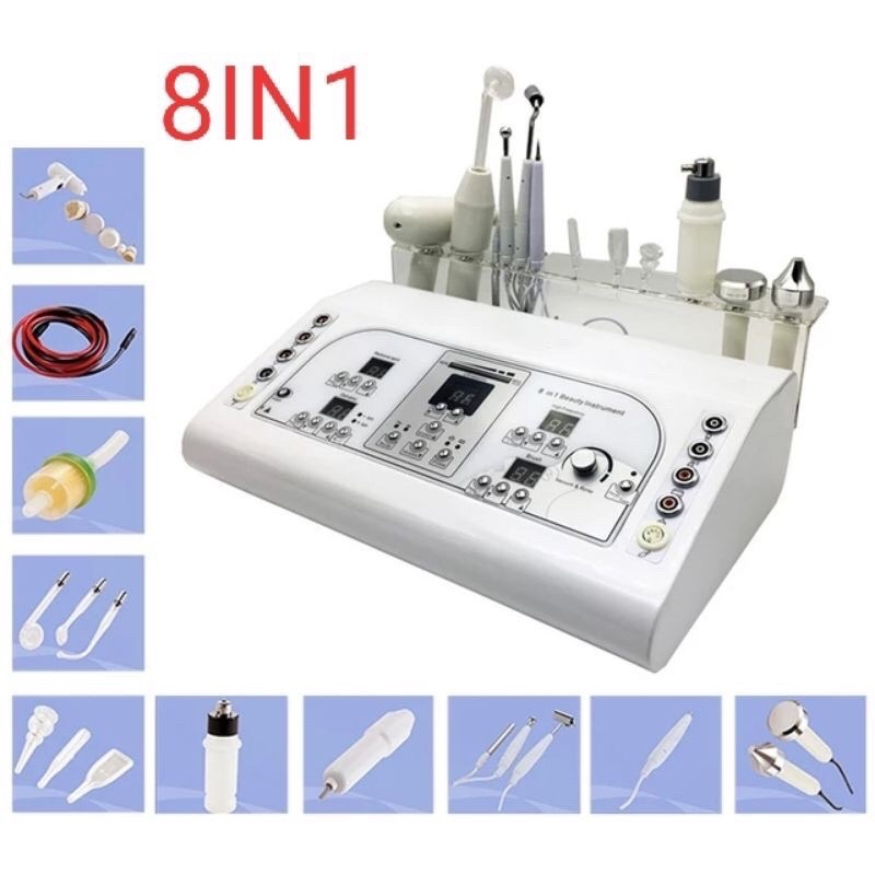 Alat Facial 8 Fungsi / Alat HF 8 in 1/ alat facial 8 fungsi 8in1 galvanic hf vacum comedo dll
