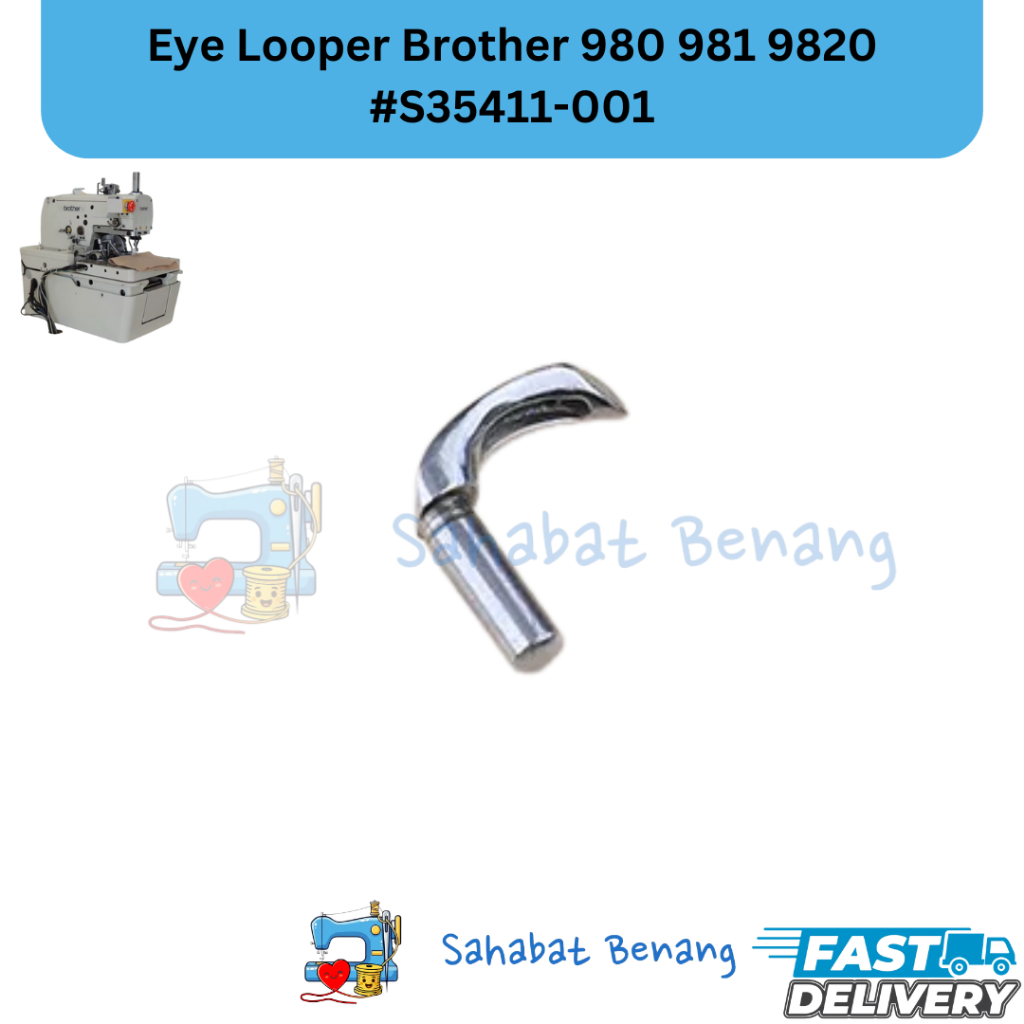 Eye Looper Mesin Jahit Industri Brother 980 981 9820 #S35411-001 – Looper Mata Mesin Lubang Kancing