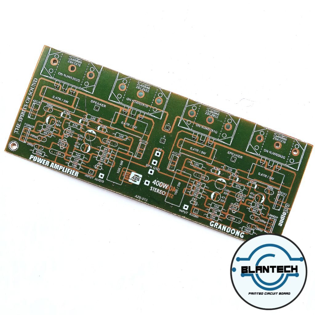 PCB Power Amplifier 400W Stereo SANKEN Stereo SAFARI Stereo Super AZS-013