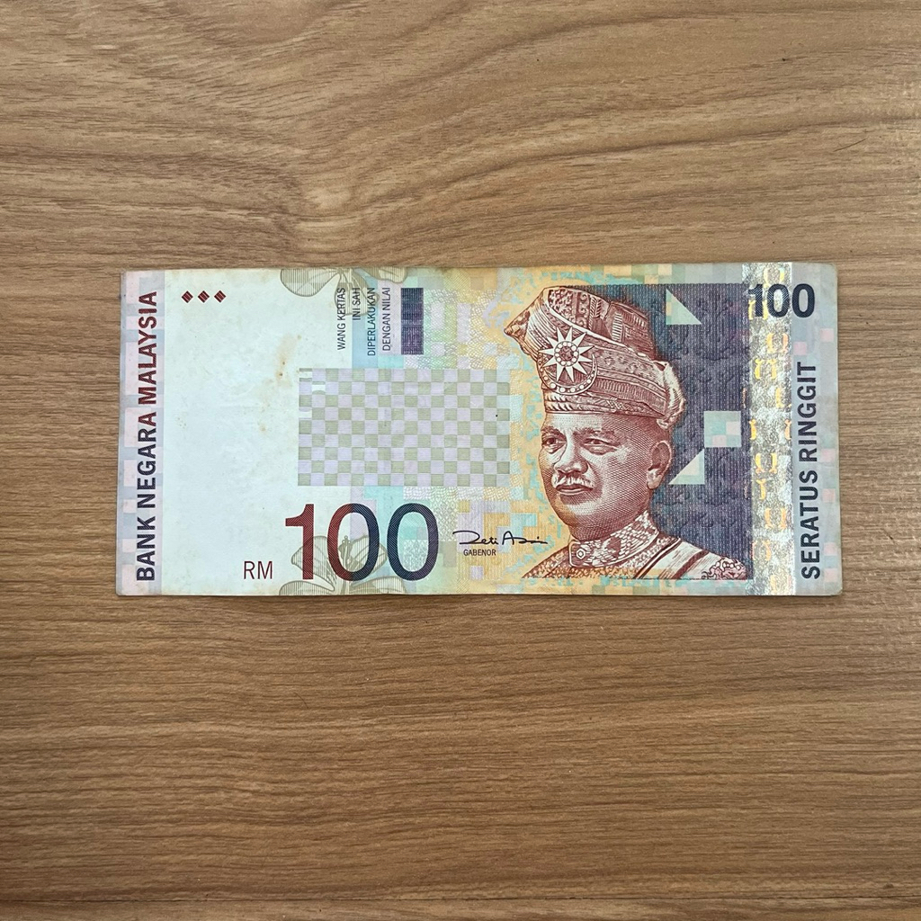 Uang 100 Ringgit Malaysia Asli Kuno Mulus